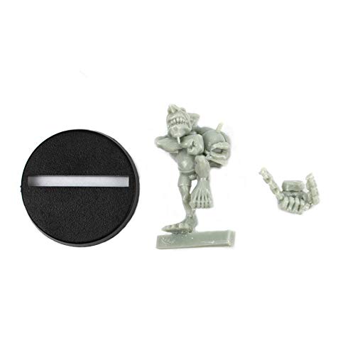 War World Gaming Gutrot Greenskins - Jugador Estrella Goblin Bombardero – 28mm Escala Fútbol Miniatura Fantasía Trol Duende Trasgo Pintar Colección Personaje Seguimiento Envío