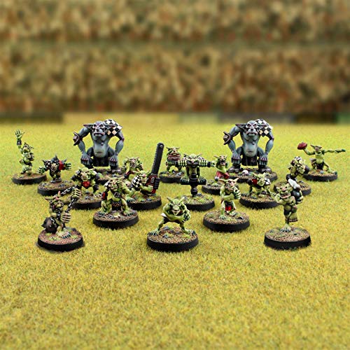 War World Gaming Gutrot Greenskins - Jugador Estrella Goblin Fanático – 28mm Escala Fútbol Miniatura Fantasía Trol Duende Trasgo Pintar Colección Personaje Seguimiento Envío