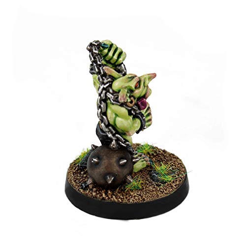 War World Gaming Gutrot Greenskins - Jugador Estrella Goblin Fanático – 28mm Escala Fútbol Miniatura Fantasía Trol Duende Trasgo Pintar Colección Personaje Seguimiento Envío