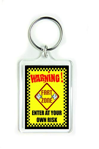 Warning Fart Zone Enter at Your Own Risk - Llavero de acrílico