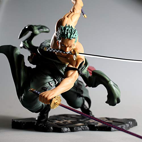 WEIPENG Figuras Anime Figura De Anime De Una Pieza Roronoa Zoro Toys para Niños. Colección De Figuras De Acción De PVC Modelo Juguetes Regalo