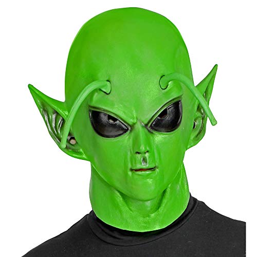 WIDMANN 01024 Alien Máscara de cabeza completa, Unisex – Adulto, Verde, Talla Única