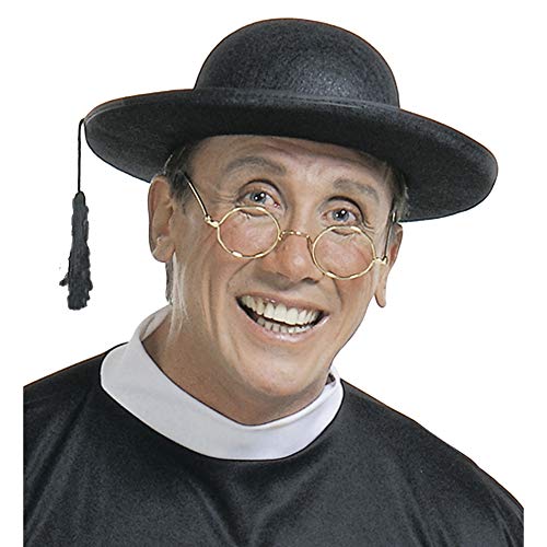 WIDMANN Black Felt Priests Hat Priest Vicar Vicars Cap Fancy Dress (gorro/sombrero)