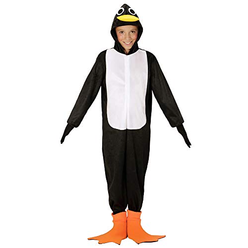 WIDMANN Disfraz de pingüino para niños, color negro/blanco, 116 (08655)