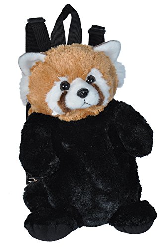 Wild Republic Felpa Panda Felpa roja en Forma de Mochila, Juguete para niños 36 cm