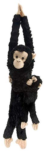 Wild Republic - Hanging Monkey Peluche Chimpancé, mamá y bebé, 51 cm (15265)