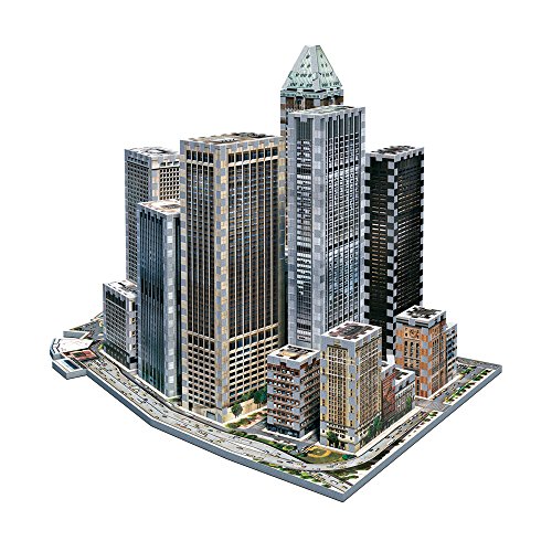 Wrebbit 3D- Nueva York el Distrito Financiero Puzzle 3D, Multicolor (W3D-2013)