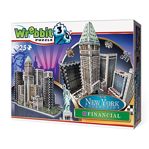 Wrebbit 3D- Nueva York el Distrito Financiero Puzzle 3D, Multicolor (W3D-2013)