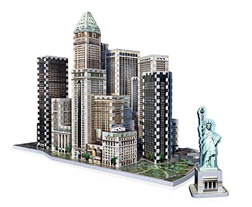 Wrebbit 3D- Nueva York el Distrito Financiero Puzzle 3D, Multicolor (W3D-2013)