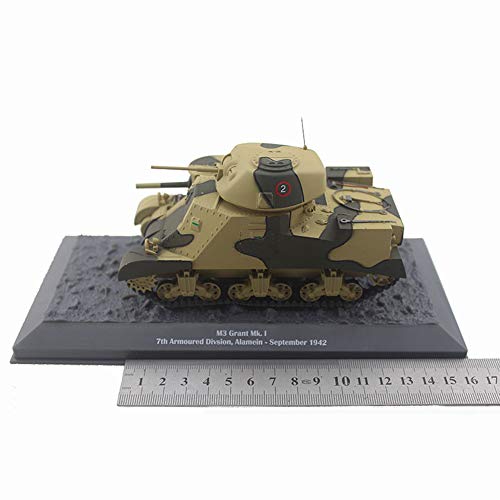 X-Toy 1/43 Scale M3 Grant MK I Tank British Ejército 1942 Modelo De Aleación, Regalo para Adultos Y Coleccionables, 8.3 Pulgadas X 2.6 Pulgadas