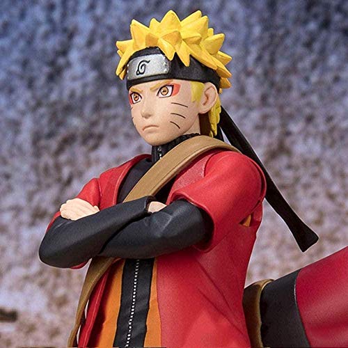 XFHJDM-WJ Navidad Naruto Uzumaki Modo Sabio (Modo avanzado) Naruto: Figura de acción de Shippuden - Equipada con Armas y Manos Intercambiables - Altura 15 CM OH126