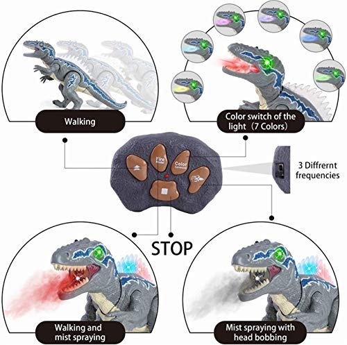 XIAOWEI Juguete Modelo Dinosaurio jurásico, Spray eléctrico Overlord Toy Toy Dinosaur Simulación Colorida Luminosa Se llamará un Juguete de Fuego Que Camina Apto para 4 años y más