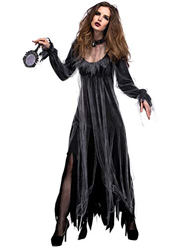 XINSH Halloween Vampiro Reina Fantasma Novia Juego de Roles Disfraz de Bruja Carnaval Carnaval