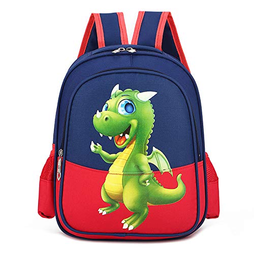 XMYNB Mochila Infantil De Dibujos Animados Linda Pupila Mochila Voladora Dragón Niños Mochila Roja 26 * 12 * 33 Cm