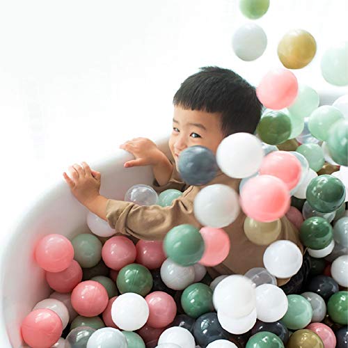 Xyanzi ertongwanju Juego Carpa, Bola Piscina Crush Pit Bola Hexágono Jugar A Casa Bebé Niños Juguete Encantador para Niños Regalos con 100/200 Bolas (Color : Pink, Tamaño : 200+Ocean Ball)