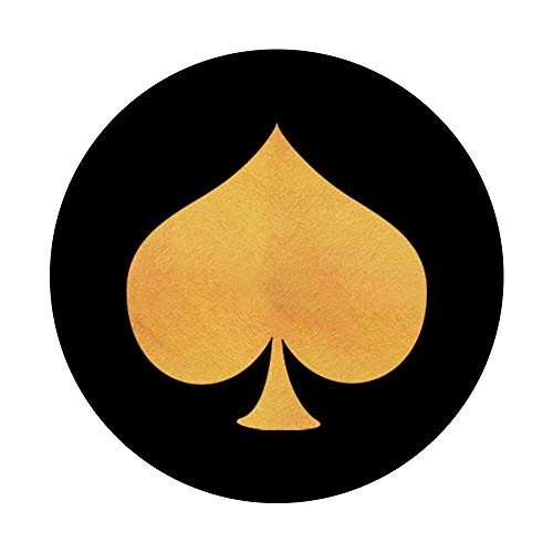 Yellow Spade Poker Card Cute Suit Symbol Poker Player Gift PopSockets Agarre y Soporte para Teléfonos y Tabletas