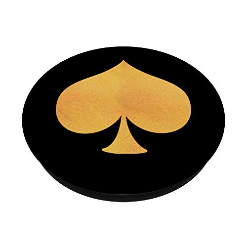 Yellow Spade Poker Card Cute Suit Symbol Poker Player Gift PopSockets Agarre y Soporte para Teléfonos y Tabletas