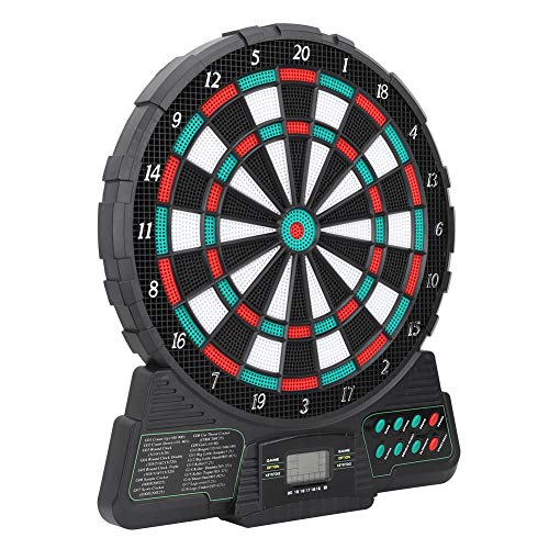 YINUODAY Juego de Dardos Electrónico con Tablero de Dardos Alambre de Araña Radial de Tablero de Cerdas de 15 Pulgadas para Regalos de Juegos de Fiesta Al Aire Libre en Interiores para Adultos Y Niños