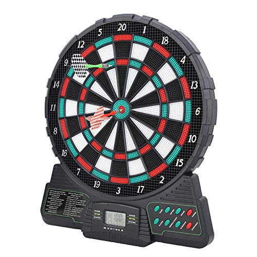 YINUODAY Juego de Dardos Electrónico con Tablero de Dardos Alambre de Araña Radial de Tablero de Cerdas de 15 Pulgadas para Regalos de Juegos de Fiesta Al Aire Libre en Interiores para Adultos Y Niños