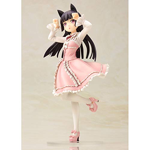 YSKCSRY Mi Hermana no Puede ser Tan Linda Gato Negro-Rojo en Caja Figura de Anime Figura decoración Estatua muñeca Modelo colección Juguete Altura 23cm