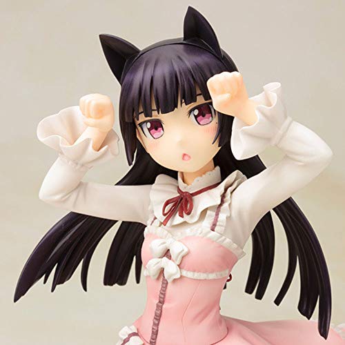 YSKCSRY Mi Hermana no Puede ser Tan Linda Gato Negro-Rojo en Caja Figura de Anime Figura decoración Estatua muñeca Modelo colección Juguete Altura 23cm