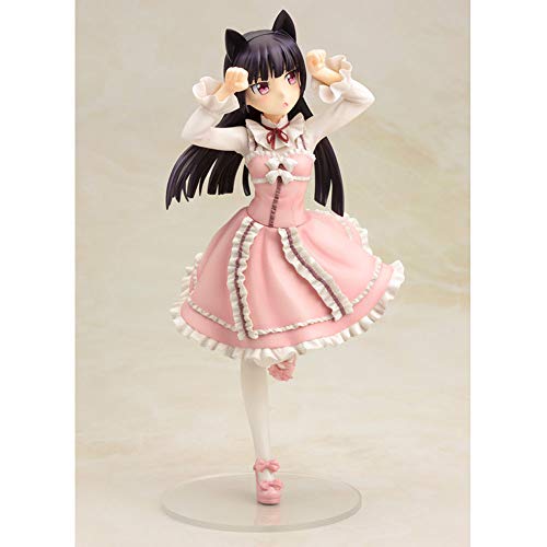 YSKCSRY Mi Hermana no Puede ser Tan Linda Gato Negro-Rojo en Caja Figura de Anime Figura decoración Estatua muñeca Modelo colección Juguete Altura 23cm