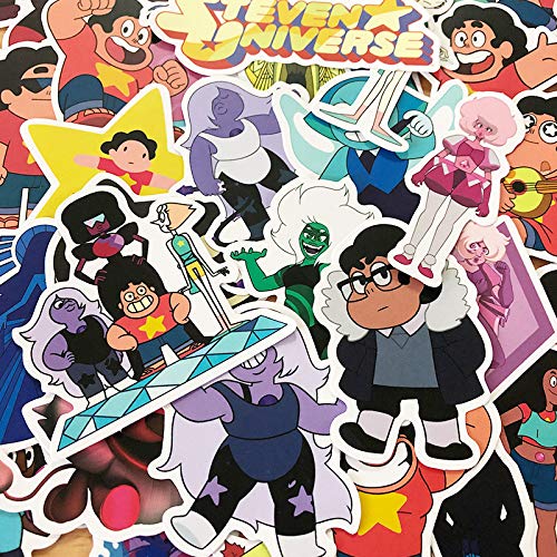 YUHANG Personaje de Dibujos Animados Universe Boy Sticker Steven Universe Anime Sticker PVC Impermeable No Repetir 50 Uds