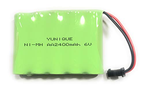 YUNIQUE ESPANA Batería Recargable Ni-Mh 6V 2400mAh para Control Remoto RC Rock Crawler