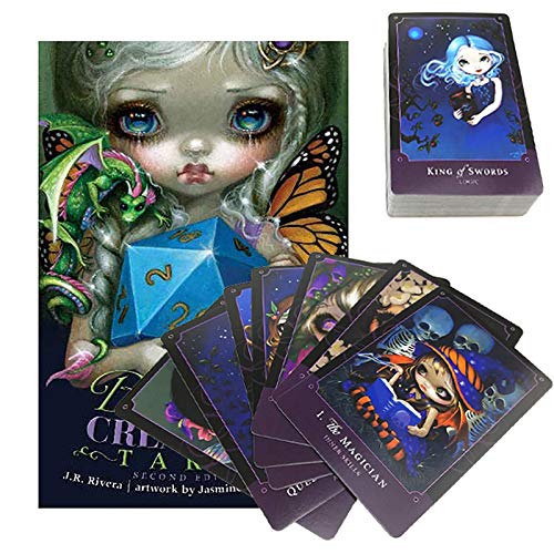 YZHM 80PCS Tarjetas de Tarot, Hermosas Criaturas Tarjetas de Tarot de Tarjetas de la adivinación Tarjetas de Oracle para Principiantes