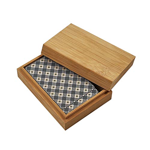 Zebroau - Caja de Cartas para Jugar, Caja de Almacenamiento de Madera, portatarjetas para Retrato, cumpleaños, cumpleaños