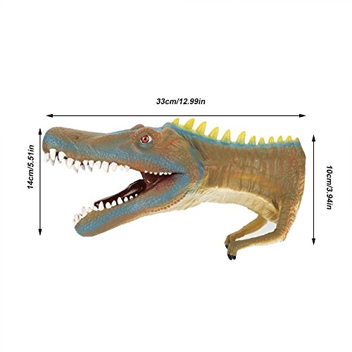 Zerodis- Dinosaurio Marioneta de Mano Suave, Cabeza de Dinosaurio, marioneta de Mano,Juegos de rol, Interesante, Juguete Animal, Guante para niños(# 1)