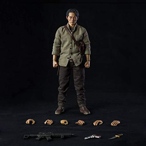 ZH 12 Pulgadas The Walking Dead Figuras De Acción 1/6 Glenn Rhee Male Estatua Modelo PVC Ambiental Protección Materiales Coleccionables Adornos Adultos Y Niños.