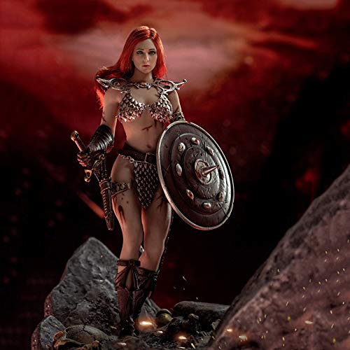 ZH Red Sonja Figura De Acción, 1/12 Scale Seamless Estatua Modelo, PVC Ambiental Protección Materiales Colección Decoración Adornos Cumpleaños para Fans Y Amigos.