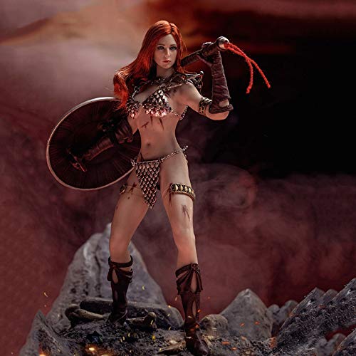 ZH Red Sonja Figura De Acción, 1/12 Scale Seamless Estatua Modelo, PVC Ambiental Protección Materiales Colección Decoración Adornos Cumpleaños para Fans Y Amigos.