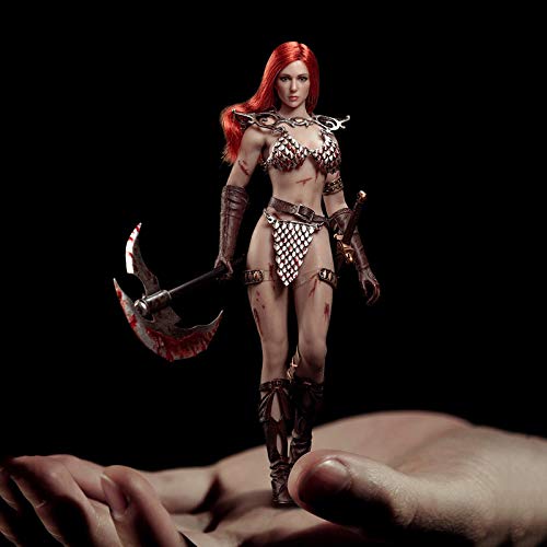 ZH Red Sonja Figura De Acción, 1/12 Scale Seamless Estatua Modelo, PVC Ambiental Protección Materiales Colección Decoración Adornos Cumpleaños para Fans Y Amigos.