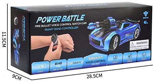 ZHLFDC Juguete de regalo para niños 1:16 Control remoto Coche reloj inteligente para niños Control de voz Control remoto Coche DIY Comando de voz STUNT Racing Toy Simulación de juguete de carreras con