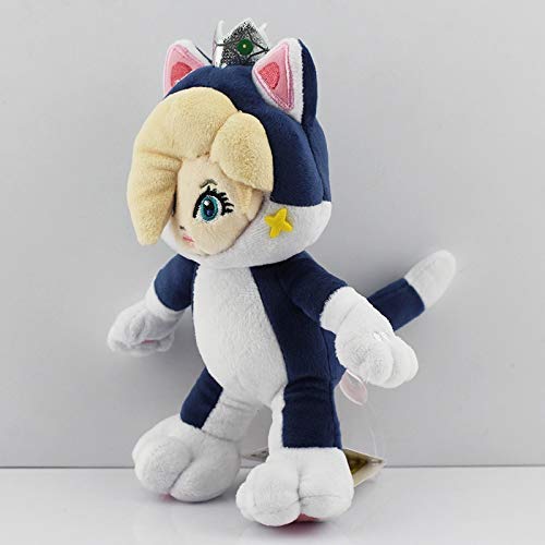 ZHTY Juego de Juguete Super Mary 18 cm Super Mario Princess Rosalina Cat Peluche Toys 3D World con muñeca Suave de la Corona para niños Song