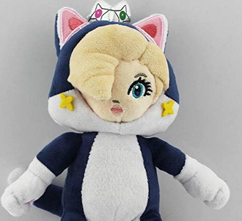 ZHTY Juego de Juguete Super Mary 18 cm Super Mario Princess Rosalina Cat Peluche Toys 3D World con muñeca Suave de la Corona para niños Song