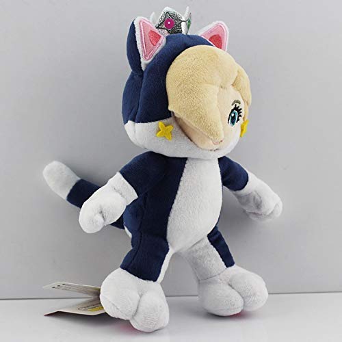 ZHTY Juego de Juguete Super Mary 18 cm Super Mario Princess Rosalina Cat Peluche Toys 3D World con muñeca Suave de la Corona para niños Song