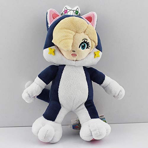 ZHTY Juego de Juguete Super Mary 18 cm Super Mario Princess Rosalina Cat Peluche Toys 3D World con muñeca Suave de la Corona para niños Song