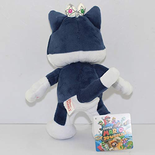 ZHTY Juego de Juguete Super Mary 18 cm Super Mario Princess Rosalina Cat Peluche Toys 3D World con muñeca Suave de la Corona para niños Song