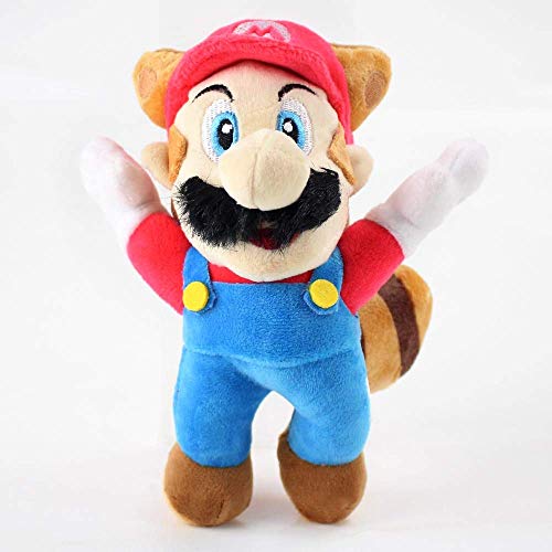 ZHTY Super Mary Plush 3pcs / Lot 20cm 3 Estilos Super Mario 3D Land Land Peluche Toys Mario Luigi Cosplay Mapache Cat Fox Animals Soft Relleno Muñecas Regalos para niños Song