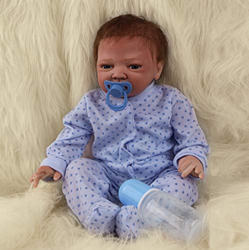 ZIYIUI Reborn Muñecas Bebé Suave Vinilo de Silicona 20 Pulgadas 50 cm Bebe Reborn niño Lifelike Realista Regalo de Juguete Muñecos Bebé