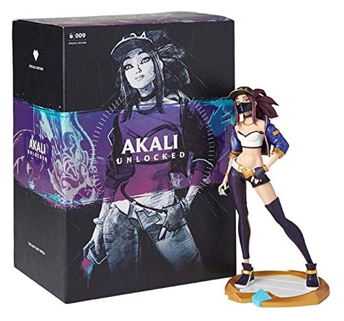 ZJSXIA para la Liga de Legends Game Figuras, LOL Series Figuras/K/Da Akali XL Estatua, Modelos de Resina exquisitos y Frescos, Colecciones colocación de Escritorio o gabinetes de visualiza