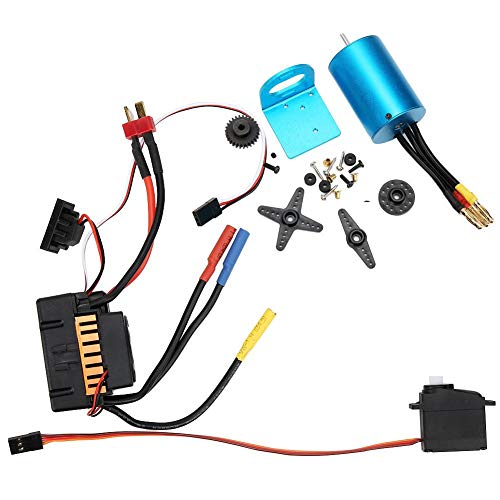 Zouminyy Motor Sin Escobillas 540, Juego De Motor Sin Escobillas para Coche RC 540 Motor Sin Escobillas 60A Equipo De DireccióN EléCtrica Esc Kit para Coche RC 1/18 A959 A979 A969 Accesorio