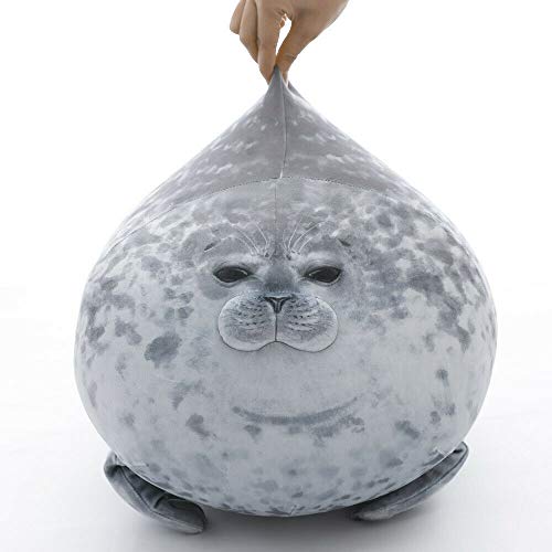 ZSDD Almohada de Foca Gordita Juguete de Felpa de Foca de Mancha Linda Almohada de Animal del Océano Juguete de Felpa de Foca Gordita de Peluche de Animal Lindo Almohada de Océano