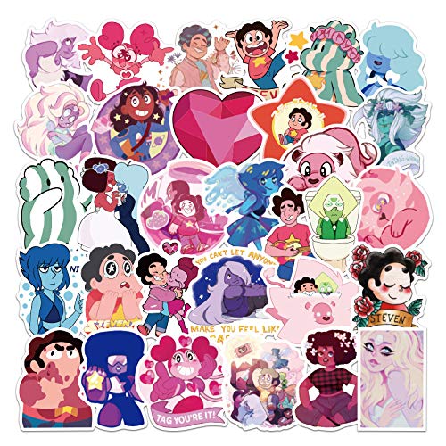 ZXXC 50 Piezas no repetitivas Steven Universe Graffiti Pegatinas Impermeable Maleta portátil monopatín Pegatinas