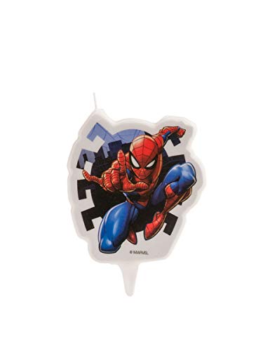 Spiderman 346187 Vela Figurine 2D, Cera, Multicolor, 5 x 2 x 8 cm