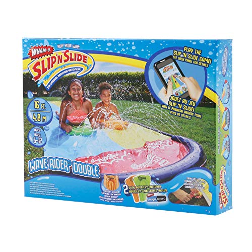 Wham-O-64120 Slip and Slide Double Wave Rider con boogies, Multicolor (64120)