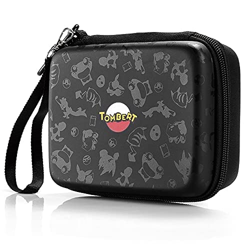 Carcasa Rígida para Tarjetas, Estuche para Tarjetas de UNO, Yu-Gi-Oh, MTG Magic, Pokémon, GX EX, Amiibo Animal Crossing, Exploding Kittens, Skip-Bo, Se Adapta a hasta 400 Tarjetas (Negro Pokémon)